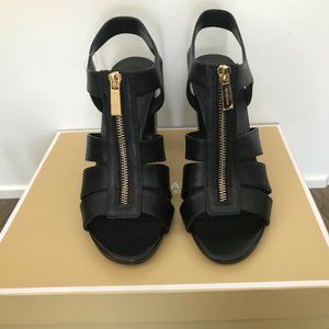 Michael Kors Damita Sandal Leather Black Women's s